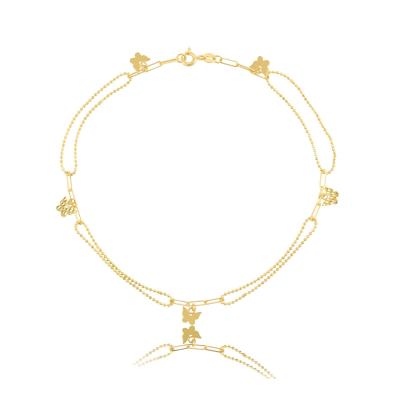 Cina 18K Gold Anklets with Custom Names: Perfect Personalized Gifts in vendita