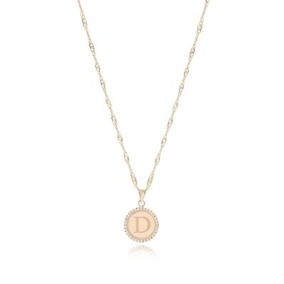 중국 18K Gold ‘D’ Pendant Necklac 판매용