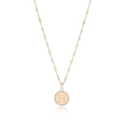 중국 18K Gold ‘H’ Pendant Necklace 판매용