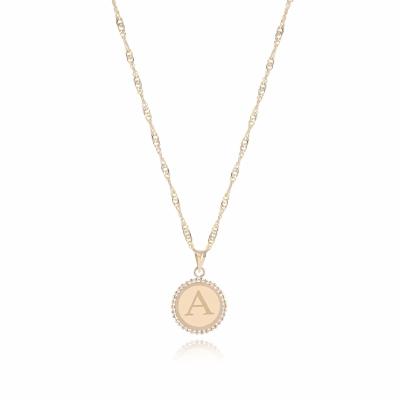 China 18K Gold ‘A’ Pendant Necklace en venta