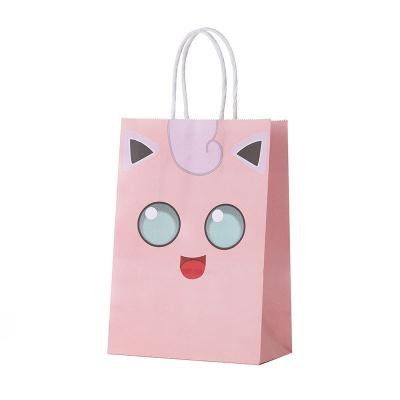 China Jigglypuff Squirtle Monsters Tema Bolsa de regalo de papel Kraft para la fiesta de cumpleaños de los niños en venta