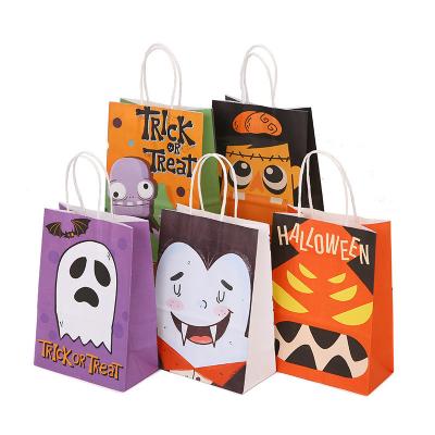 China Bolsa de regalo de fiesta de Halloween ecológica Bolsa de papel Kraft para ventas transfronterizas en Amazon en venta