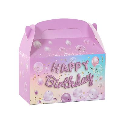 China Caja de postres de pastel de cumpleaños con bolso de compras de papel de arte y caja de muffins en venta