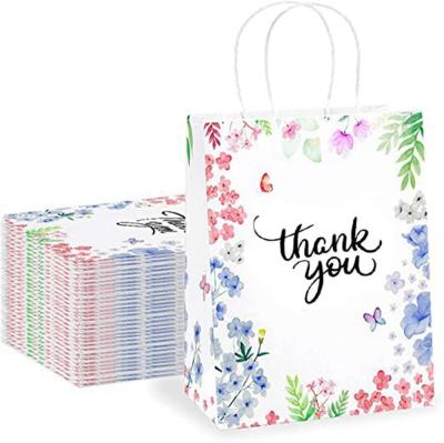 China Velas de casamento personalizadas Graças Bolsas de presente de papel Kraft com alça de torção Logotipo personalizado à venda