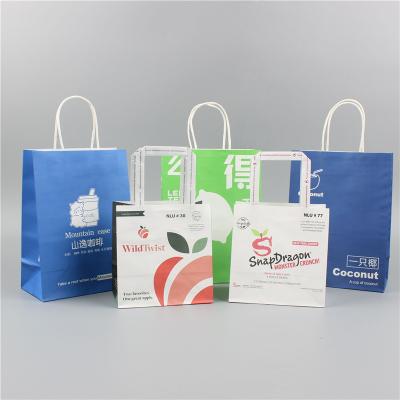 China Nuts Kernels Custom Drink Coffee Tea Take Out Kraft Paper Bags With Logo For Drink Juice for sale