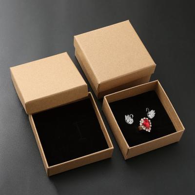 China Customized Size Custom Necklace Bracelet Ring Earring Kraft Paper Box for BRACELETS for sale