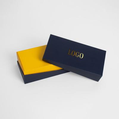 China Custom Logo Eco Cardboard Gift Package Rigid Paper Box with Luxury Lid Base Material for sale