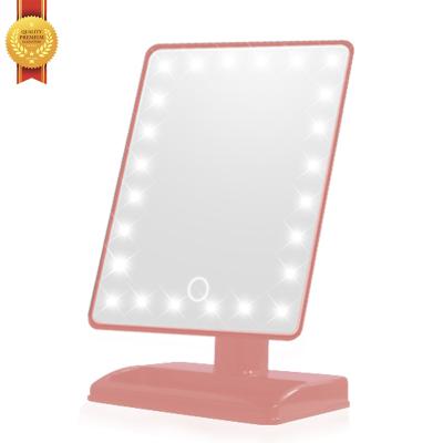 China ElA1 Lit Bed Espejo Led Crook Luz Led Maquillaje Luces Smart De Luz Joyero De Bolso De Maquillaje Led Joyero Redondo for sale