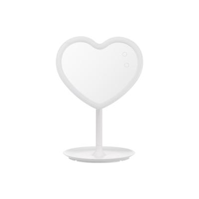 China Factory Outlet Lighted 180 Degree Rotation Custom Heart Beautiful Lighted Led Vanity Mirror With Lights for sale