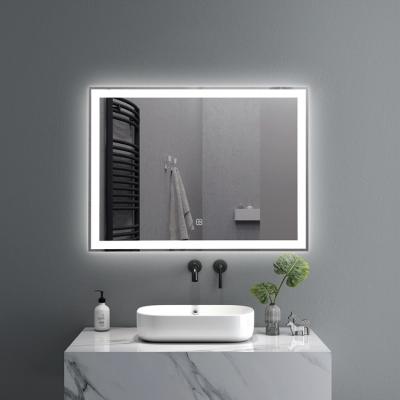 China Touch Screen Lighted LED Lights Bathroom Bath Vanity Smart Lighted Anti Fog Lighted Mirror With Lighting for sale