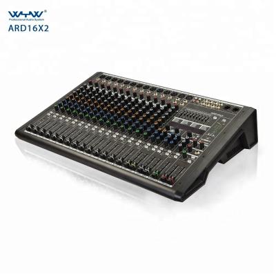 China 2x24 Bit 16 Channel Powered Mixer Console OEM for sale