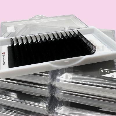 China Matte Black Private Label Individual Long Hair Extension 0.03mm Lash Extension Volume Trays for sale