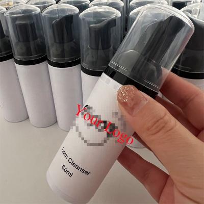 China Work With Private Label Lashshampoo Kit Custom Lash Foam Cleanser False Eyelash Foam Detergent Brush for sale