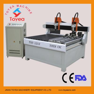 China two heads two rotary axises cnc router engraving machine 1200 x 1200mm TYE-1212-2S for sale