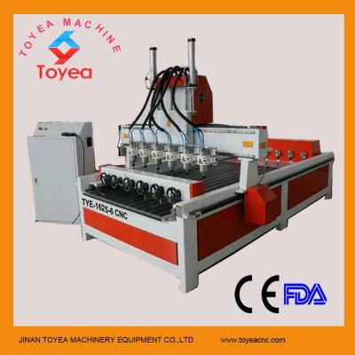 China Multi-heads Rotary axis CNC Router machine TYE-1625-6 for sale