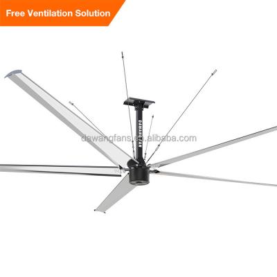 China Lower noise 24 feet ceiling fans 1.5kw and 55RPM power ship best price ceil fan malaysia industry for sale