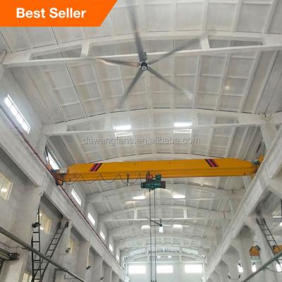 China Hvls 73m Best Aerometal Blade Fan Low Noise Big Fan 24ft Motor Industrial Brushless Roof Mounted for sale