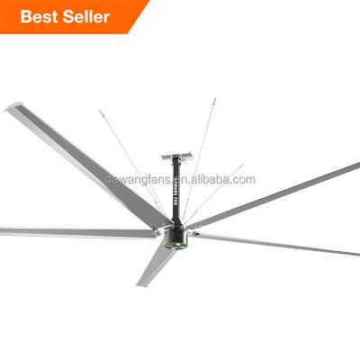 China hotel 24ft large wave blade ceiling fan for pmsm hvls commercial fan for sale