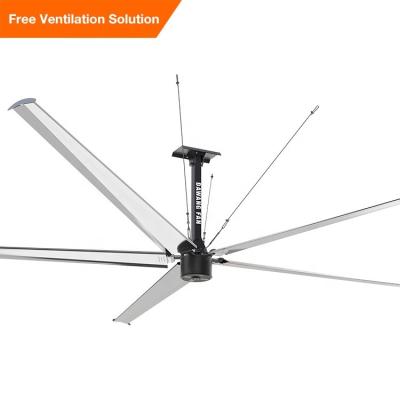 China Hotel Energy Saving 7.3M Huge 1.5KW Ventilation 24ft Industrial Ceiling Fan with pmsm motor for sale