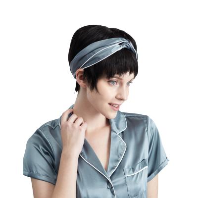 China Smart Casual Creative Design Durable Good Quality Black Silk Hair Tie for sale