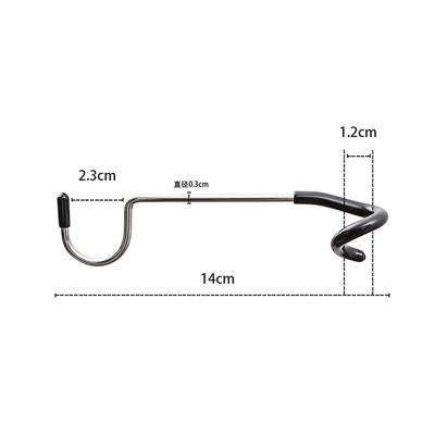 China Hot Sale Outdoor Camping Tent Rod Single Hook Stainless Steel Lamp Hanger for sale