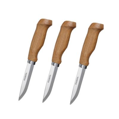 China Fish Scale Fish Belly Intestine Stripper Shrimp Knife With Cleaning Wooden Handle for sale