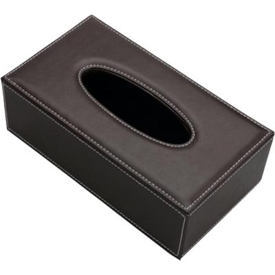 China High Quality Eco-friendly Hotel Restaurant Tissue Box Bag Eco-friendly PU Leather Tissue Box for sale