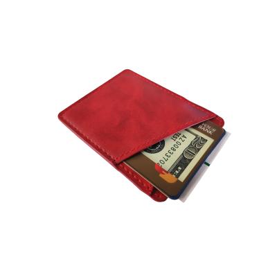 China Custom Flip Mini Wallet For Anti-fall Card Slots PU Leather Mobile Phone Card Holder Back Wallet for sale