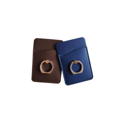 China Fashion PU Phone Card Holder Wallet Phone Holder ID Card Holder Soft Leather Phone Card Wallet for sale