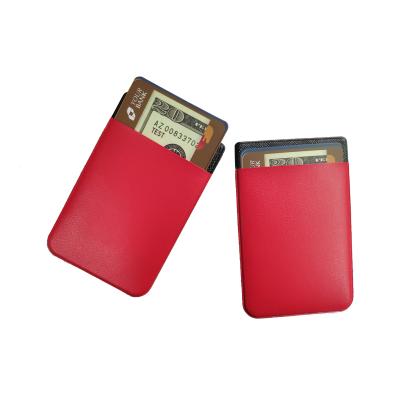 China High Quality Leather Card Wallet Mobile Phone PU Cell Phone Removable PU Credit Card Holder for sale