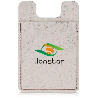 China 2020 Eco-friendly Hot Sale Wheat Straw Rfid Card Holder With Customized Logo for sale