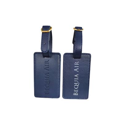 China Real Factory Price Luggage Tag Eco-friendly Leather Suitcase Hang Tag Travel Luggage Tag for sale