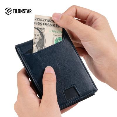 China High Quality RFID Customize Slim Wallets Leather Minimalist Rfid Card Bifold Wallet for sale