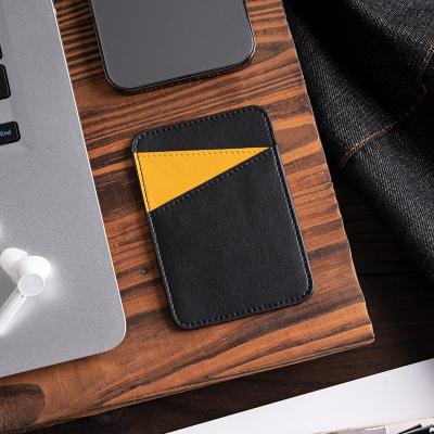 China Durable Phone Case Card Holder 3M Adhesive Stick on ID Credit Card Wallet Phone Case Pocket Sleeve Pocket for Most Smartphones for sale