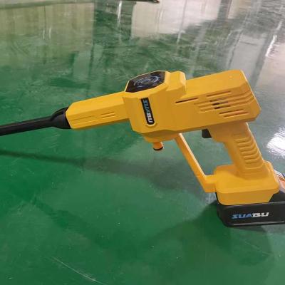 China 2022 Car Cleaing New Product Portable Car Pressure Wash Gun Water Jet Gun Lithium Battery Car Wash Foam Gun 300W for sale