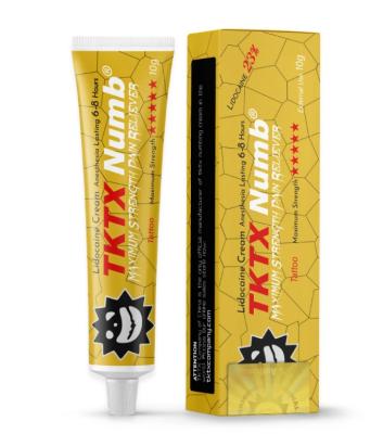 China TKTX Gold 100% Tattoo Pain Killer Cream With CE SGS Approval Te koop