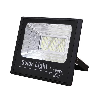 China Super bright IP66 solar flood light system 25w 40w 60W 100w 200w 300w with power remote control display outdoor solar led flood light for sale