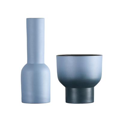 China Simple Creative Minimalist Tone Home Office Decoration Chinese Cold Ceramic Vase for sale