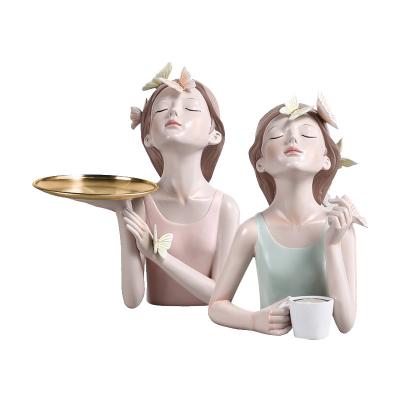 China Creative China looking for butterfly girl fruit tray living room coffee table home accessories ornaments for sale