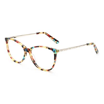 China NV415-S Optical Frame Good Quality And Cheap Natural Glass Eyewear Designers Acetate Optical Frames for sale