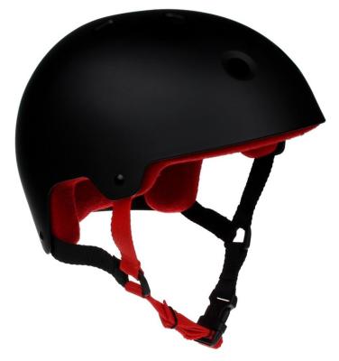 China Classic Black Bikes Skate Helmet Design With Sweat Saver Liner Skateboard Helmet for sale