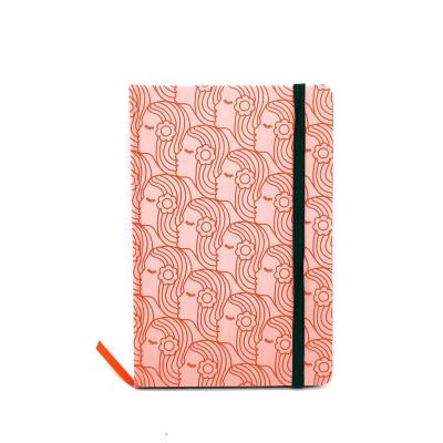 China Custom Printed Hardcover Newspaper Notebook With Elastic Band for sale