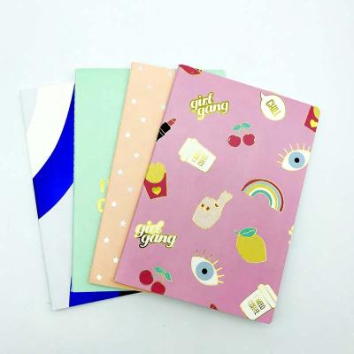 China Custom Hot School Aluminum Foil Hardcover Cute Logo Student Quilted Notebook for sale