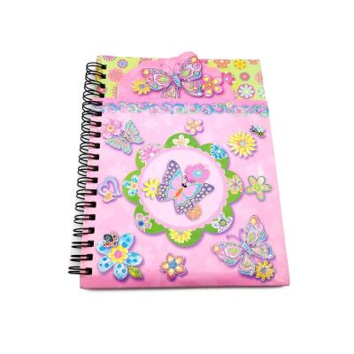 China Pink spiral gift spiral notebook with pocket for girls for sale