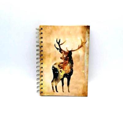 China Spiral Stationery Diary Gift Animal Deer Binding Notebook 2021 for sale