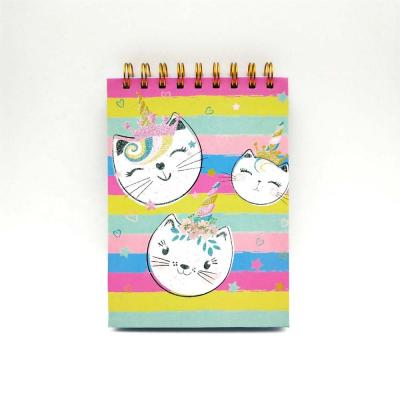 China OEM Colorful Spiral Cat Diary Cat Design Personalized Journal Notepad for sale