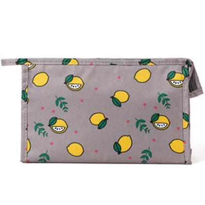 China Fashoion Wholesale Cheap Custom Design Cute Fruit Plant Pattern Printed Make Up Cosmetic Bag Makeup Bag For Women for sale