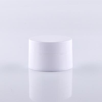 China 5g 15g 20g 30g 50g Cosmetic White Plastic Jar Cream Container / Double Wall Jar for sale