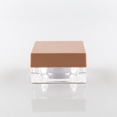 China Cosmetic jar 15g 30g 50g transparent square acrylic square tank cream jar manufacturer direct supply for sale