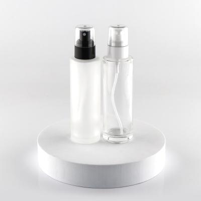 China Cosmetic factory wholesale cheap multifunctional frosted glass 100ml bottle for sale